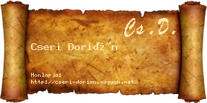 Cseri Dorián névjegykártya